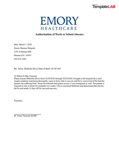 emory healthcare doctors note|For Medical Professionals